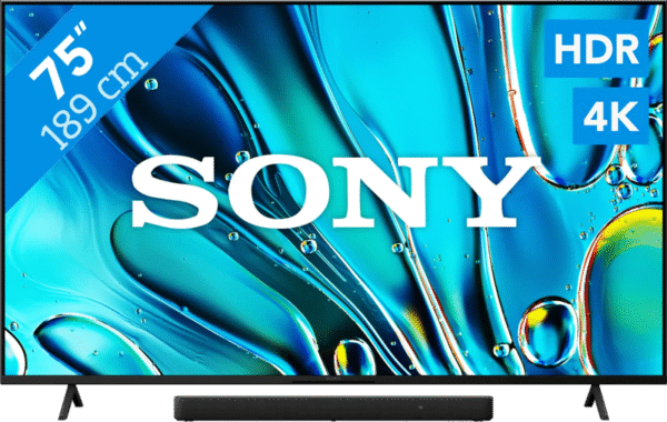 Sony Bravia 3 75" 4K Led (2025) + Sony HT-S2000 Zwart (6151123348365)