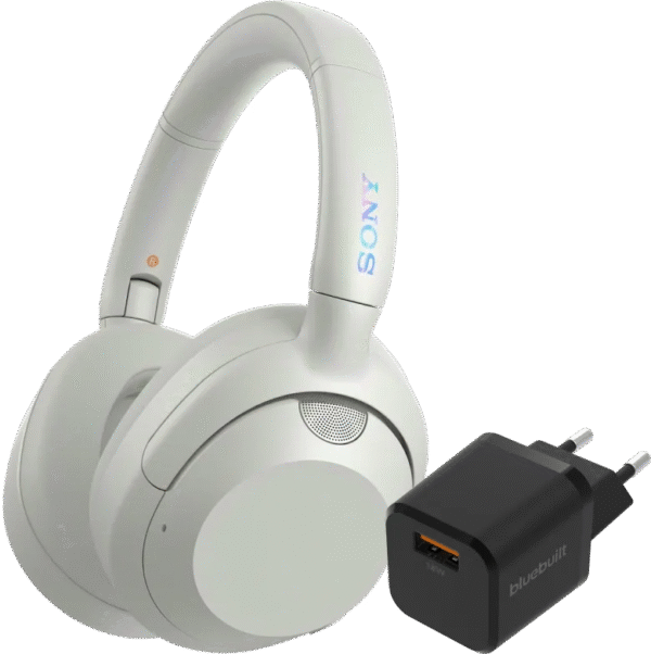 Sony ULT Wear Wit + BlueBuilt Quick Charge Oplader met Usb A Poort 18W Zwart (6151116960987)