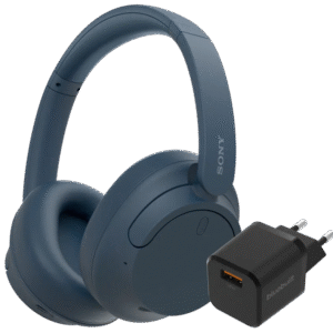 Sony WH-CH720N Blauw + BlueBuilt Quick Charge Oplader met Usb A Poort 18W Zwart (6151116797781)