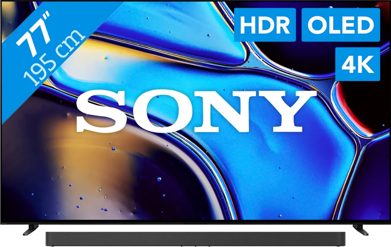 Sony 77'' Bravia 8 OLED 4K (2024) + Sony Bravia Theatre Bar 9 Zwart (6151129073087)