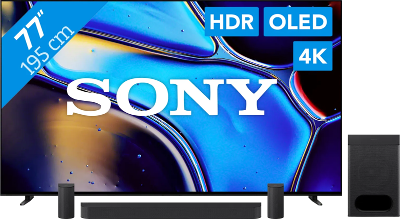 Sony 77'' Bravia 8 OLED 4K (2024) + Sony Bravia Theatre System 6 Zwart (6151129070055)